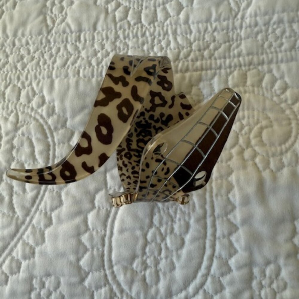 statement lucite alligator cuff bracelet